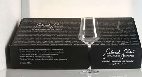 Gabriel Glas Standard Wine Glass Black Gift Box (Single 6 Pack)