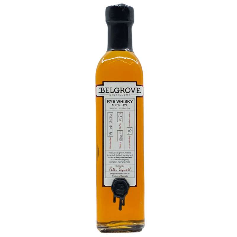 Belgrove Distillery Wood Aged Rye Whisky 500ml